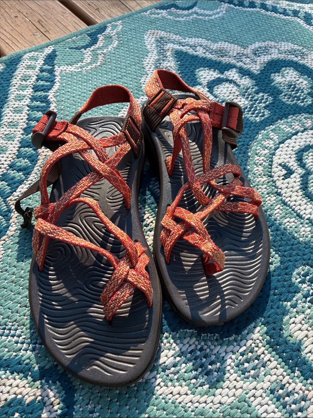 Women’s Chacos in Rust Red - Picture 3 of 15